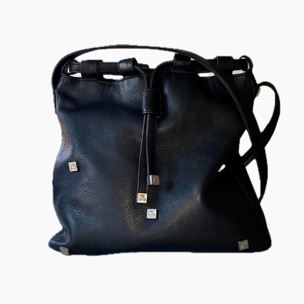 Paloma Picasso Leather Hobo Bucket Crossbody Bag Italy - Picture 11 of 13